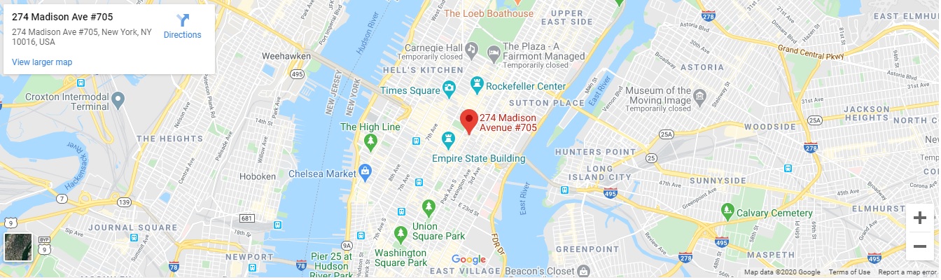 image map of online md octor in new york